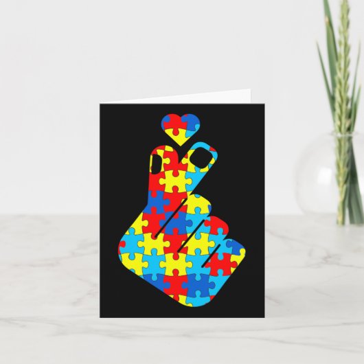 Carte Asl Korean Love Sign Language Sensibilisation sur  (Devant)