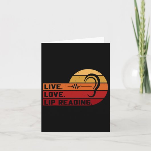 Carte Asl Live Love Lecture Lire Lire Lire Langue des si (Devant)