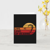 Carte Asl Live Love Lecture Lire Lire Lire Langue des si (Fleur jaune)
