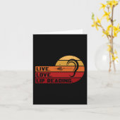 Carte ASL Live Love Lecture Lire Lire Lire Langue des si (Fleur jaune)