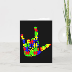 Carte Asl Love Hand Sign Language Puzzle Autism Awards
