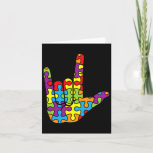 Carte Asl Love Langue des signes Autistic Puzzle Autism