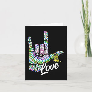 Carte ASL Love You Main Sign Language Butterfly Deaf Awa