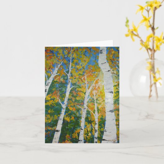 Carte Aspen automne (Fleur jaune)