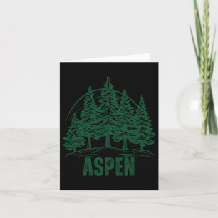 Carte Aspen Colorado Mountains Ski Pine Tree Outdoor Usa