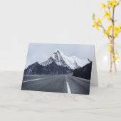 Carte Asphalt Road devant Snow Mountain (Fleur jaune)