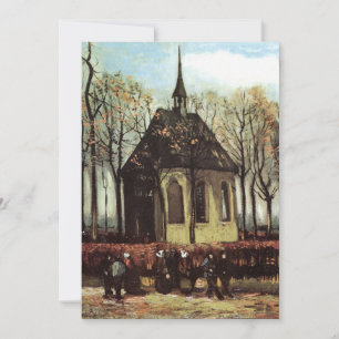 Carte Assemblée à l'église, Nuenen par Vincent van Gogh