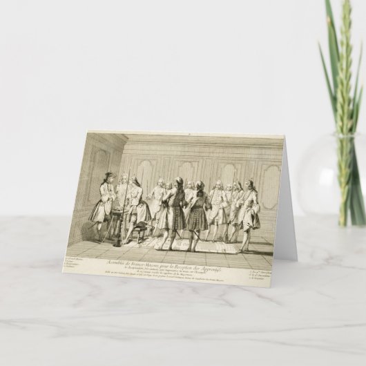 Carte Assemblée des maçons libres pour initier un (Devant)