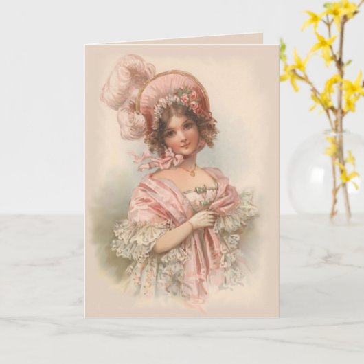 Carte Assez dans le rose (Fleur jaune)