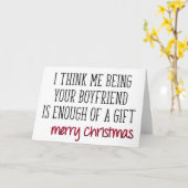 Carte Assez D'Un Cadeau, Amusant Fille Noël (Fleur jaune)