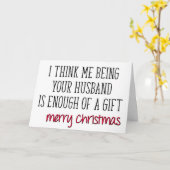 Carte Assez D'Un Cadeau, Drôle Noël De Femme (Fleur jaune)