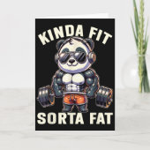 Carte Assez en forme plutôt gros - Ours drôle de levage (Devant)