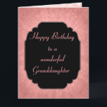 Carte Assez moderne rose Joyeux Anniversaire petite-fill<br><div class="desc">Design élégant et stylé rose moderne Joyeux Anniversaire carte de vœux pour petite-fille.</div>
