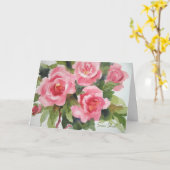 Carte assez rose 234 de roses (Fleur jaune)