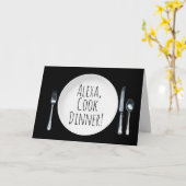 Carte Assiette à dîner blanche avec commande Alexa pour  (Fleur jaune)