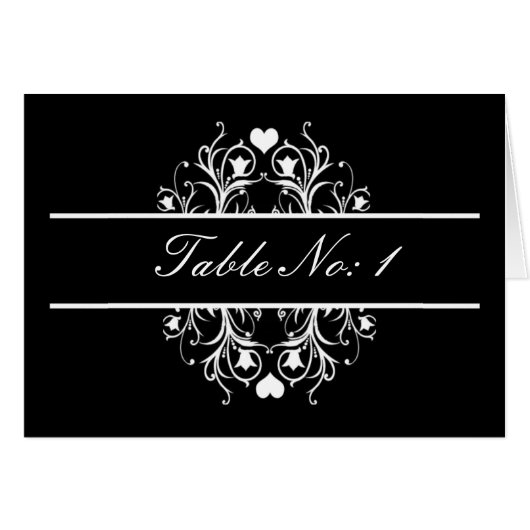 carte assise de table noire (Devant Horizontal)