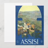Carte Assisi Italie Voyage Artistique Vintage Basilique (Devant / Derrière)