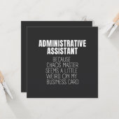 Carte Assistant administratif (Devant/Arrière en situation)