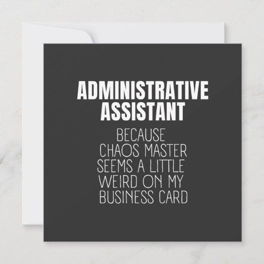 Carte Assistant administratif (Devant)