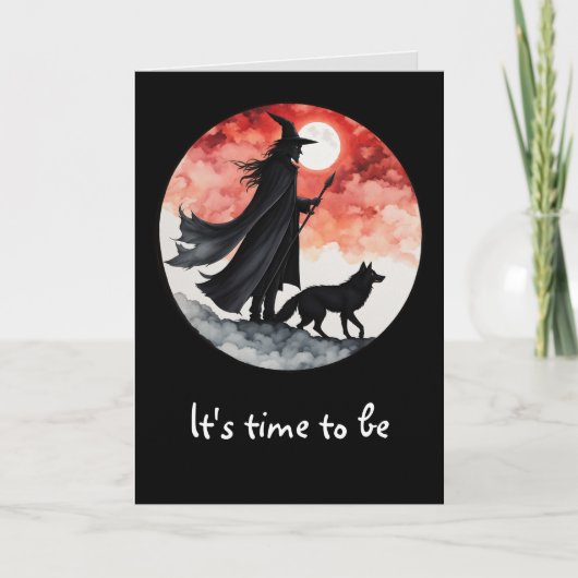 Carte Assistant avec un loup - Halloween Fun 2 (Devant)