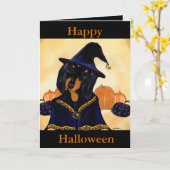 Carte Assistant Dachshund (Fleur jaune)