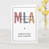 Carte Assistant de laboratoire Médicale MLA personnalisé (Fleur jaune)