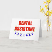 CARTE ASSISTANT DENTAIRE RETRAITÉ (Fleur jaune)