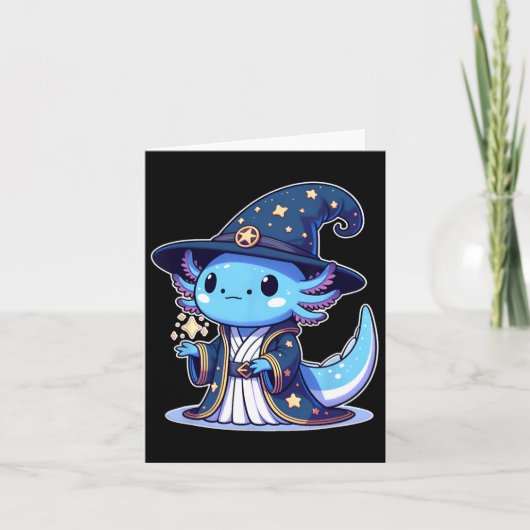Carte Assistant Halloween Funny Axolotl (Devant)