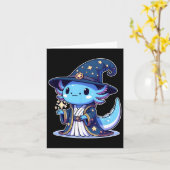 Carte Assistant Halloween Funny Axolotl (Fleur jaune)