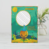 Carte Assistant Halloween Jack o' Lantern Ajouter cadre  (Debout devant)