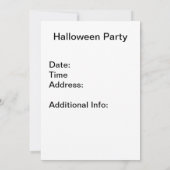 Carte Assistant Halloween Jack o' Lantern Ajouter cadre  (Dos)