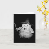 Carte Assistant vintage Chat Bizarre drôle Halloween Cha (Fleur jaune)