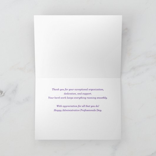Carte Assistante Administrative Admin Pro Day (Intérieur)