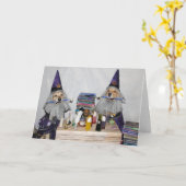 Carte Assistants d'Halloween Golden Retriever (Fleur jaune)