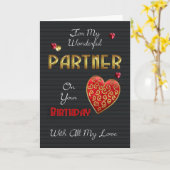 Carte Associé, anniversaire avec de l'or et effet de (Fleur jaune)