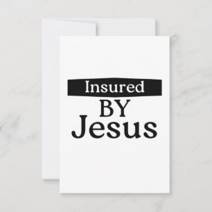 Carte Assuré par Jésus Encouragement de la foi chrétienn