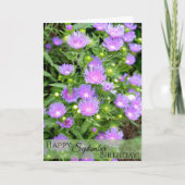 Carte Aster pourvus de Stoker violets Fleur de naissance (Devant)