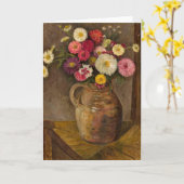 Carte Asters et Zinnias | Tadeusz Makowski (Fleur jaune)