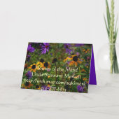 Carte Asters sous verre (Dos)