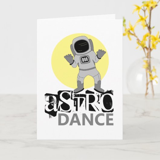 Carte Astro Dance, astronaute (Fleur jaune)