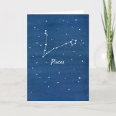 Carte Astrologie Constellation Pisces Joyeux Anniversair (Devant)