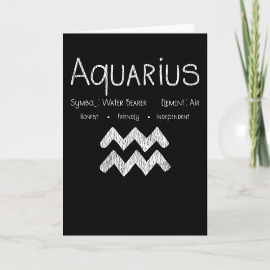 Carte Astrologie de l'Horoscope d'Aquarius Signal étoile (Devant)