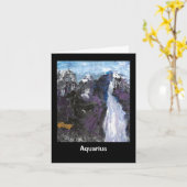 Carte Astrologie Horoscope Aquarius (Fleur jaune)