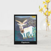 Carte Astrologie Horoscope Capricorne (Fleur jaune)