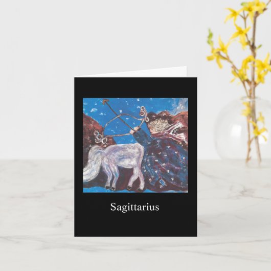 Carte Astrologie Horoscope Sagittarius (Fleur jaune)
