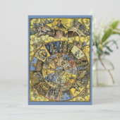 Carte Astrologie vintage, Roue Zodiaque Renaissance, 155 (Debout devant)