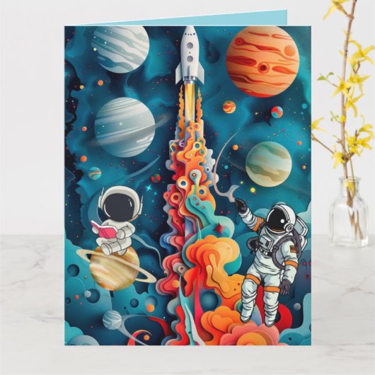 Carte Astronaut (Fleur jaune)