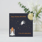 Carte Astronaut Lune Rocket Kids Système solaire Plat am (Debout devant)