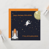 Carte Astronaut Lune Rocket Kids Système solaire Plat am (Devant/Arrière en situation)