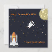 Carte Astronaut Lune Rocket Kids Système solaire Plat am (Devant)